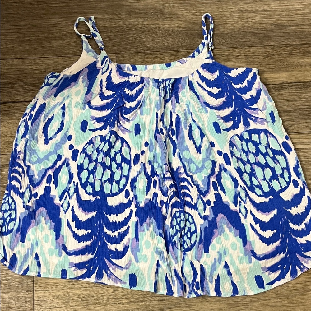 Lilly Pulitzer Blue Pineapple Tank Top XS